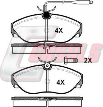 Casals BKM967 - Тормозные колодки, дисковые, комплект autospares.lv