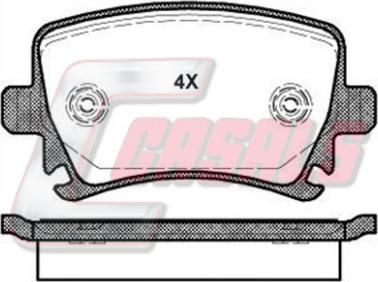 Casals BKM914 - Тормозные колодки, дисковые, комплект autospares.lv