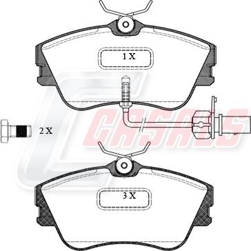 Casals BKM970 - Тормозные колодки, дисковые, комплект autospares.lv