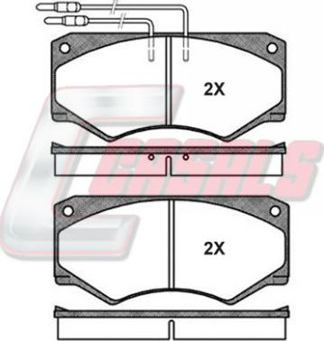 Casals BKM492 - Тормозные колодки, дисковые, комплект autospares.lv