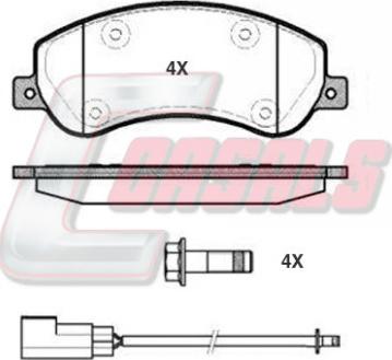 Casals BKM484 - Тормозные колодки, дисковые, комплект autospares.lv