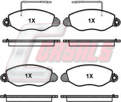 Casals BKM432 - Тормозные колодки, дисковые, комплект autospares.lv