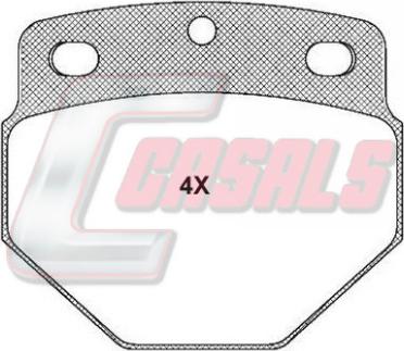 Casals BKM594 - Тормозные колодки, дисковые, комплект autospares.lv