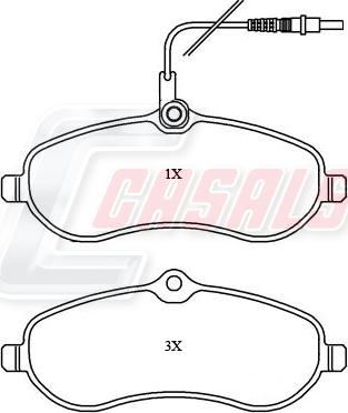 Casals BKM595 - Тормозные колодки, дисковые, комплект autospares.lv