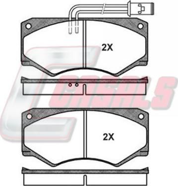 Casals BKM516 - Тормозные колодки, дисковые, комплект autospares.lv