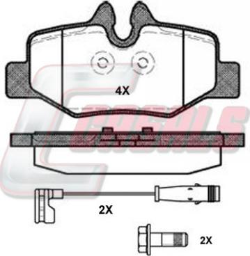 Casals BKM003 - Тормозные колодки, дисковые, комплект autospares.lv