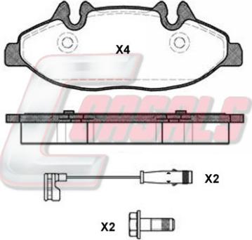 Casals BKM002 - Тормозные колодки, дисковые, комплект autospares.lv