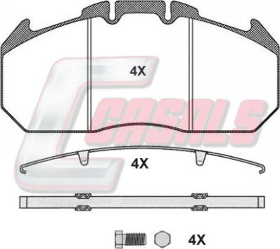 Casals BKM1404 - Тормозные колодки, дисковые, комплект autospares.lv