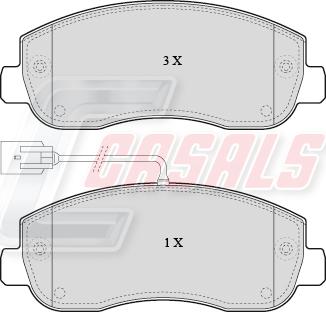 Casals BKM147 - Тормозные колодки, дисковые, комплект autospares.lv