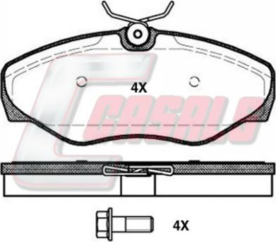 Casals BKM1515 - Тормозные колодки, дисковые, комплект autospares.lv