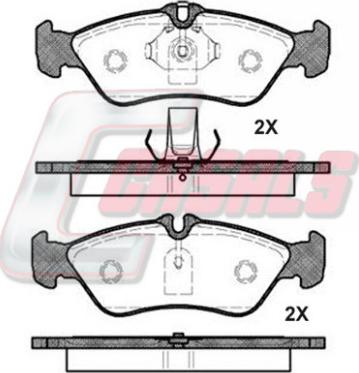 Casals BKM1045 - Тормозные колодки, дисковые, комплект autospares.lv