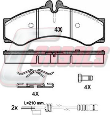 Casals BKM1043 - Тормозные колодки, дисковые, комплект autospares.lv