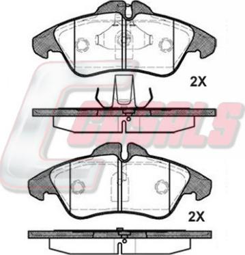 Casals BKM1038 - Тормозные колодки, дисковые, комплект autospares.lv