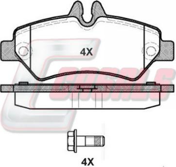 Casals BKM116 - Тормозные колодки, дисковые, комплект autospares.lv