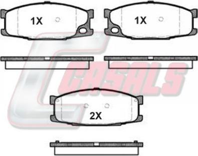 Casals BKM110 - Тормозные колодки, дисковые, комплект autospares.lv