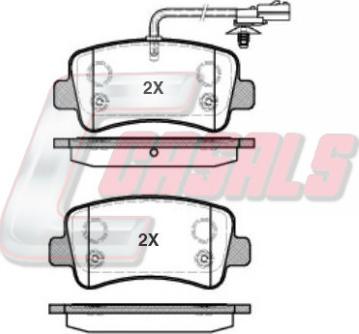 Casals BKM112 - Тормозные колодки, дисковые, комплект autospares.lv