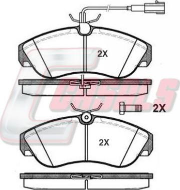 Casals BKM1397 - Тормозные колодки, дисковые, комплект autospares.lv