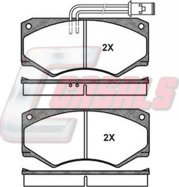 Casals BKM1351 - Тормозные колодки, дисковые, комплект autospares.lv