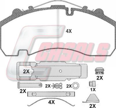 Casals BKM133 - Тормозные колодки, дисковые, комплект autospares.lv