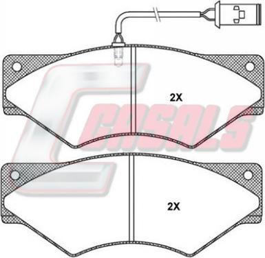 Casals BKM852 - Тормозные колодки, дисковые, комплект autospares.lv