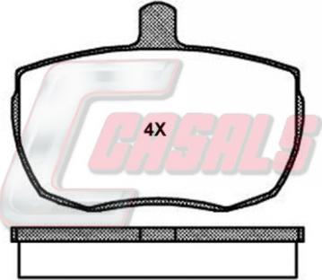 Casals BKM829 - Тормозные колодки, дисковые, комплект autospares.lv