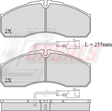 Casals BKM327 - Тормозные колодки, дисковые, комплект autospares.lv