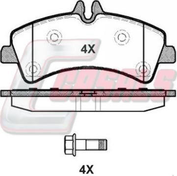 Casals BKM217 - Тормозные колодки, дисковые, комплект autospares.lv