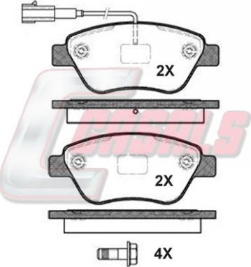 Casals BKM705 - Тормозные колодки, дисковые, комплект autospares.lv