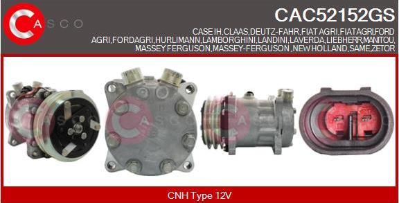 Casco CAC52152GS - Компрессор кондиционера autospares.lv