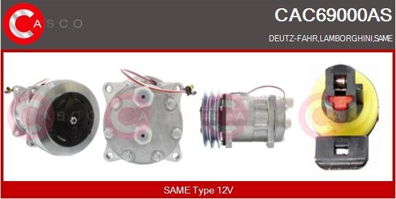 Casco CAC69000AS - Компрессор кондиционера autospares.lv