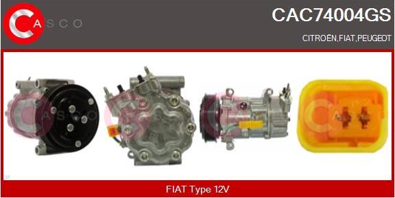 Casco CAC74004GS - Компрессор кондиционера autospares.lv