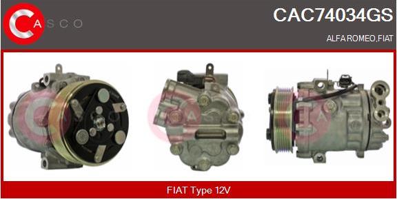 Casco CAC74034GS - Компрессор кондиционера autospares.lv