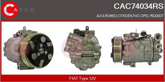 Casco CAC74034RS - Компрессор кондиционера autospares.lv