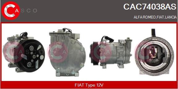 Casco CAC74038AS - Компрессор кондиционера autospares.lv