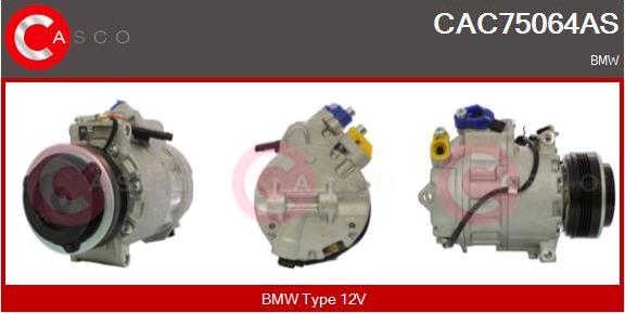 Casco CAC75064AS - Компрессор кондиционера autospares.lv