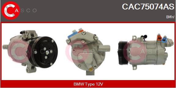 Casco CAC75074AS - Компрессор кондиционера autospares.lv