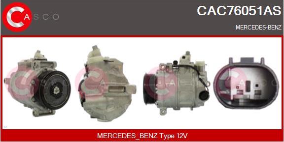 Casco CAC76051AS - Компрессор кондиционера autospares.lv