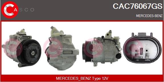 Casco CAC76067GS - Компрессор кондиционера autospares.lv