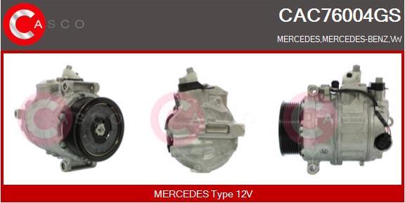 Casco CAC76004GS - Компрессор кондиционера autospares.lv