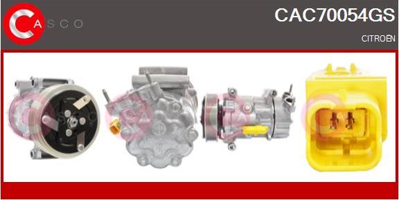 Casco CAC70054GS - Компрессор кондиционера autospares.lv