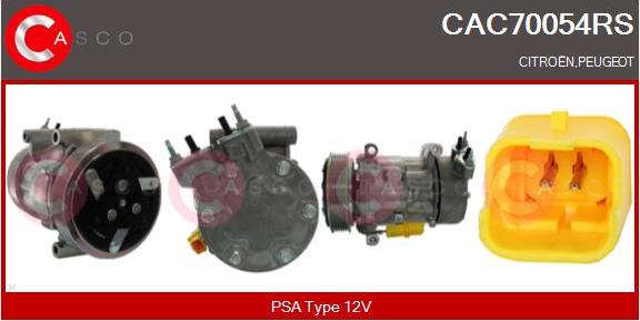Casco CAC70054RS - Компрессор кондиционера autospares.lv