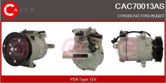 Casco CAC70013AS - Компрессор кондиционера autospares.lv