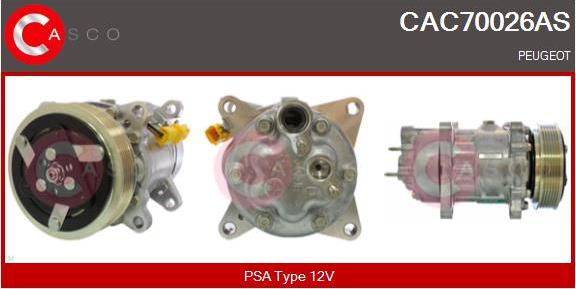 Casco CAC70026AS - Компрессор кондиционера autospares.lv