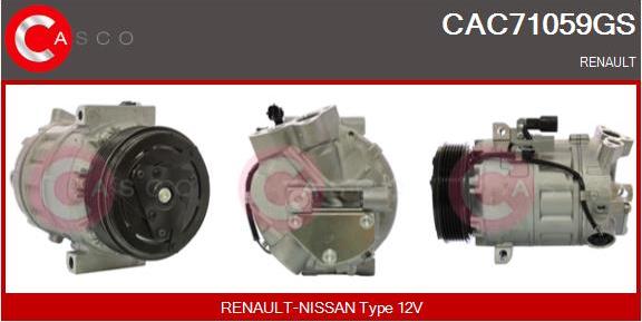 Casco CAC71059GS - Компрессор кондиционера autospares.lv