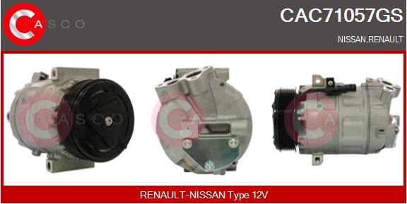 Casco CAC71057GS - Компрессор кондиционера autospares.lv