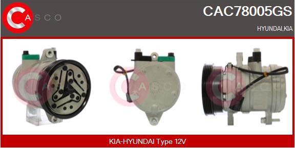 Casco CAC78005GS - Компрессор кондиционера autospares.lv