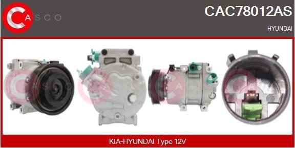 Casco CAC78012AS - Компрессор кондиционера autospares.lv