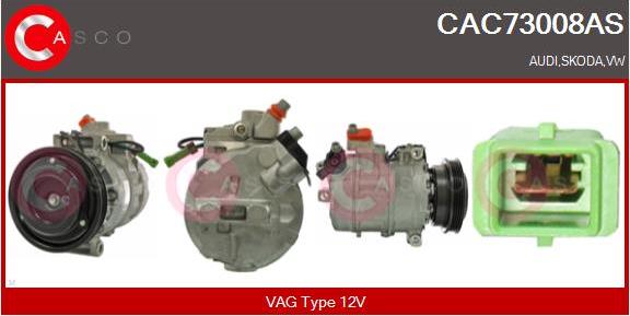 Casco CAC73008AS - Компрессор кондиционера autospares.lv