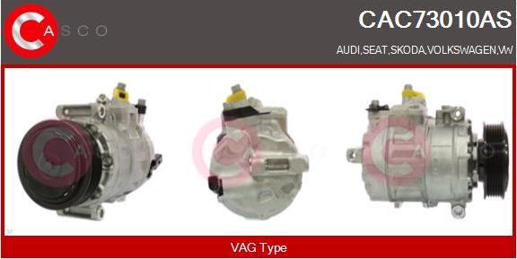 Casco CAC73010AS - Компрессор кондиционера autospares.lv