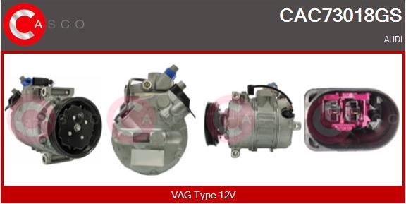 Casco CAC73018GS - Компрессор кондиционера autospares.lv